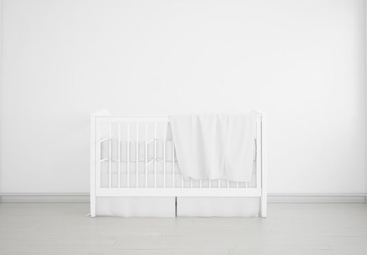 Free Realistic White Baby Bedroom With A Cradle Psd