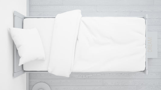 Free Realistic White Bedroom On Top View Psd