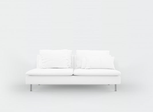 Free Realistic White Sofa Mockup Psd