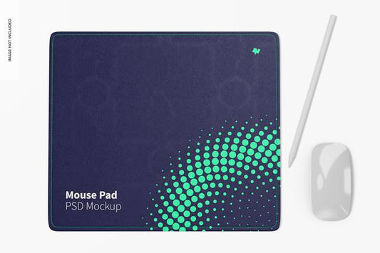 Free Rectangular Mouse Pad Mockup, Top View Psd