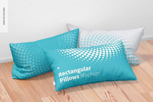 Free Rectangular Pillows Set Mockup Psd