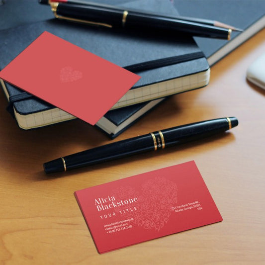 Free Red Business Card Psd