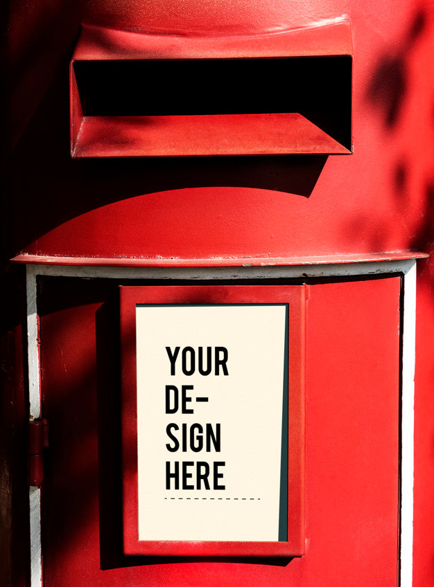 Free Red Postbox With A White Sign Mockup Psd – CreativeBooster