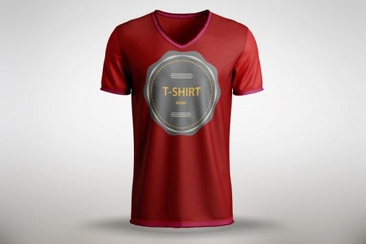 Free Red T-Shirt Mock Up Psd
