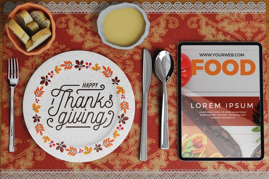 Free Restaurant Arrangements On Thanksgiving Day Psd