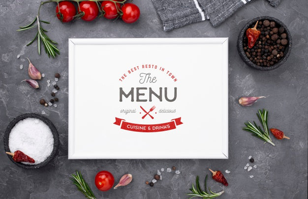 Free Restaurant Menu Concept Mock-Up Psd