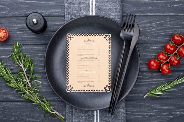 Free Restaurant Menu Concept Mockup Psd