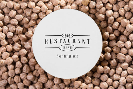 Free Restaurant Menu Mock-Up With Chickpeas Psd