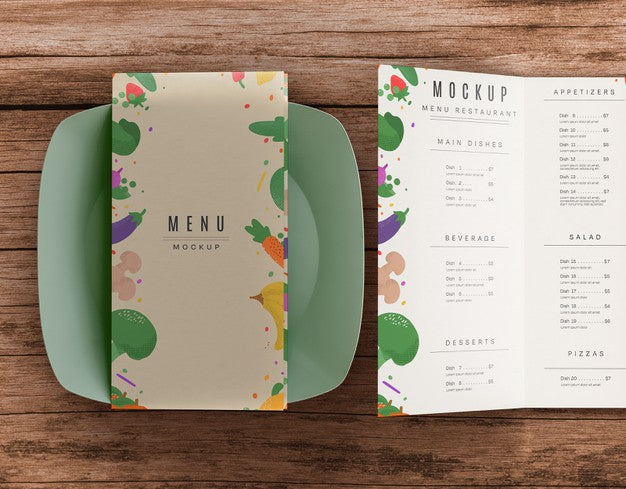 Free Restaurant Menu Mockup Psd