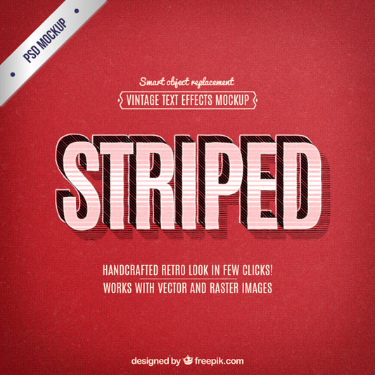 Free Retro Text Effects Psd