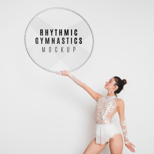 Free Rhythmic Gymnastic Woman Practice Psd