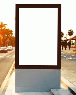 Free Roadside Vertical Billboard Mockup