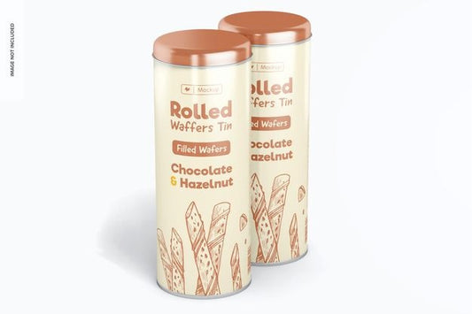 Free Rolled Wafers Tins Mockup Psd
