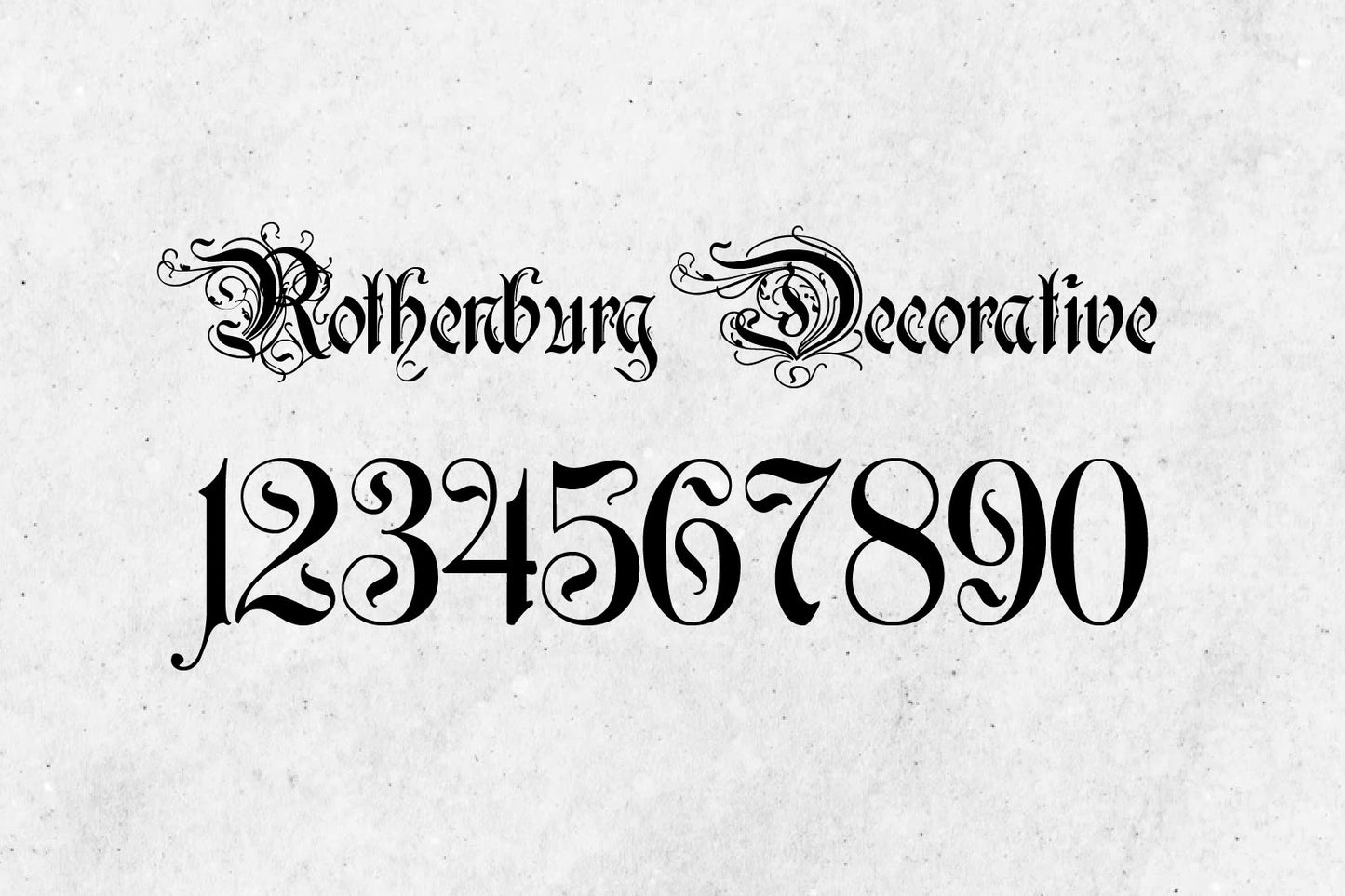 Rothenburg Decorative Tattoo Number Font