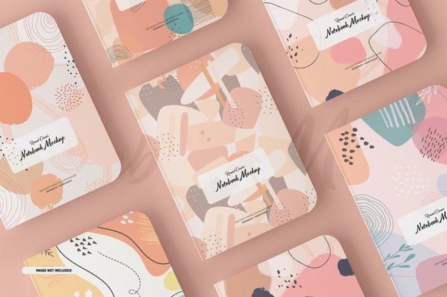 Free Round Corner Notebook Mockup Psd