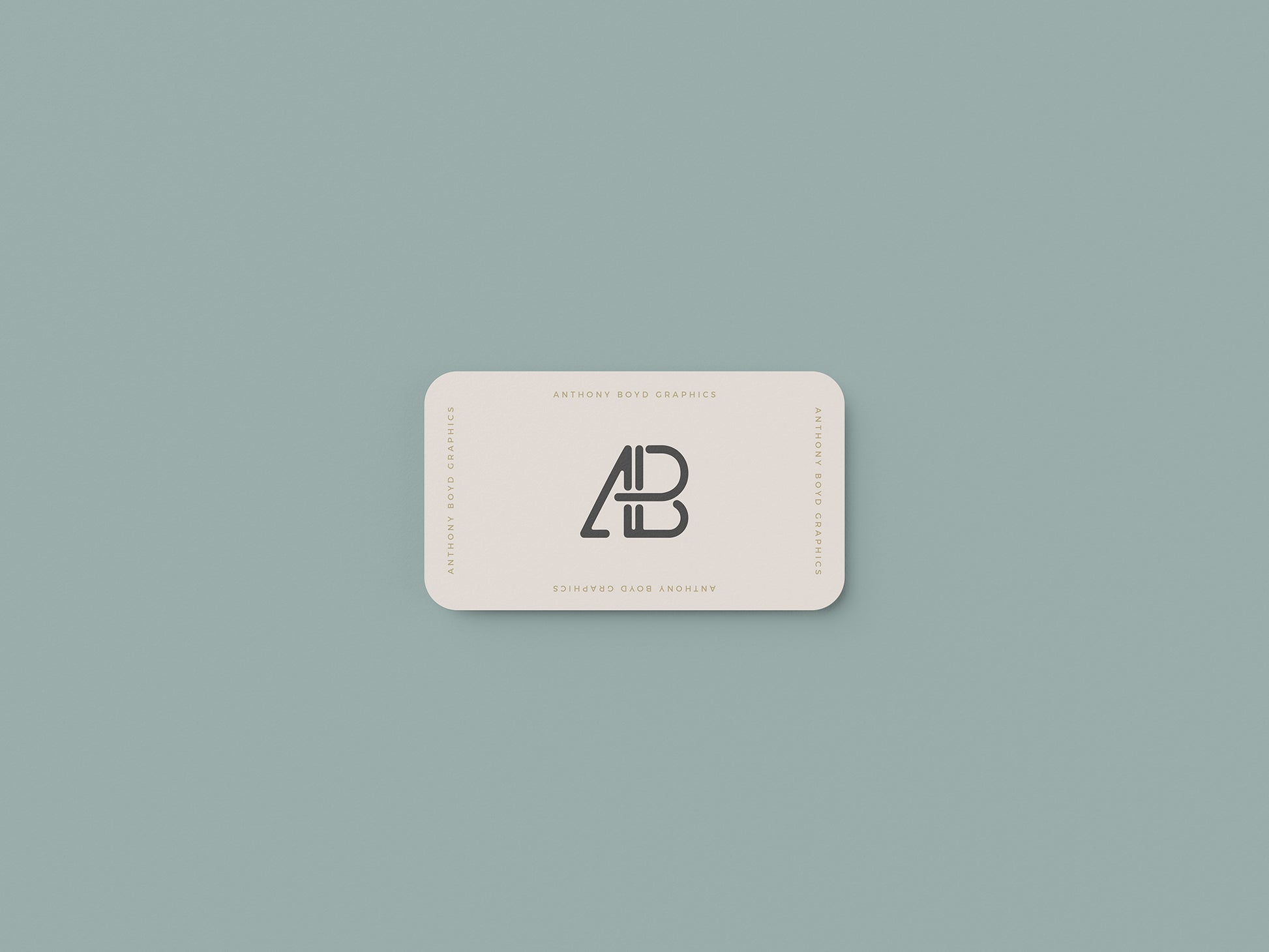 Free Rounded Business Card Mockup #1