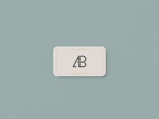 Free Rounded Business Card Mockup #1