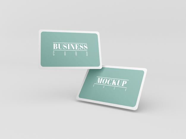 Free Rounded Business Cards Mockup Psd