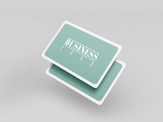 Free Rounded Business Cards Mockup Psd