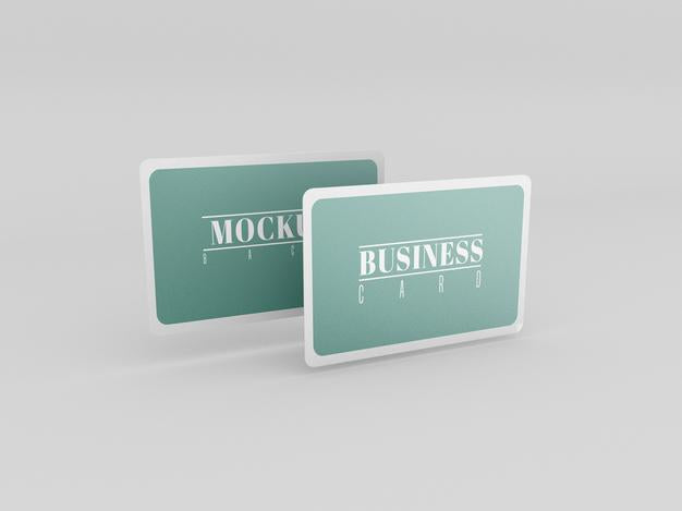 Free Rounded Business Cards Mockup Psd
