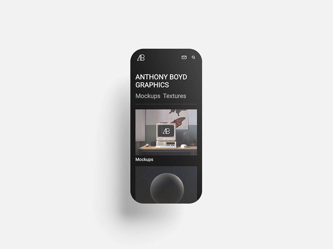 Free Rounded Smartphone Screen Set Mockup
