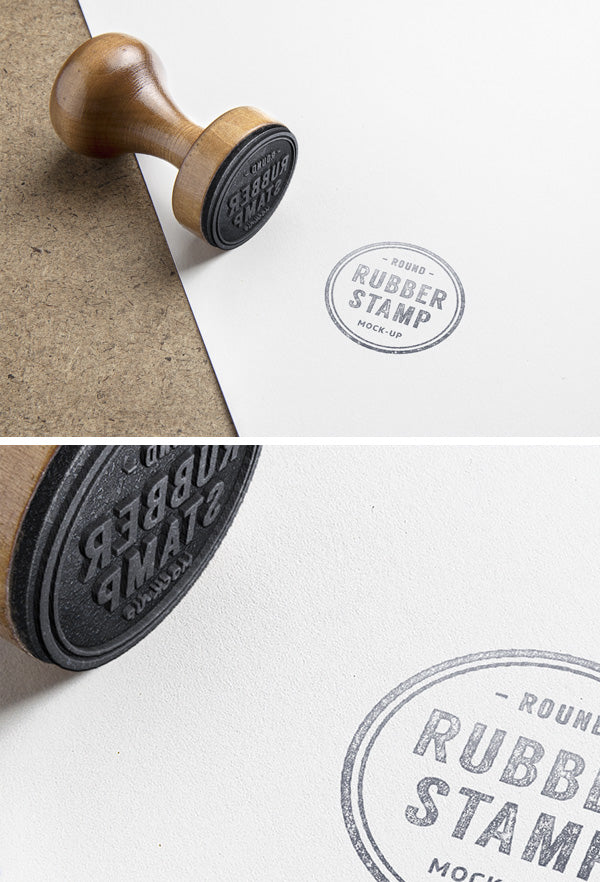 Free Rubber Stamp Psd Mockup
