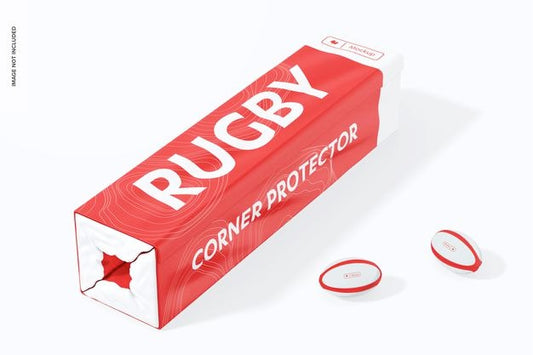 Free Rugby Corner Protector Mockup, Top View Psd