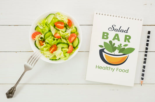 Free Salad Bar Menu With Salad Dish Psd