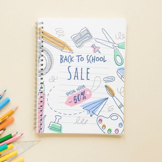 Free Sale For Back To School Items With 50% Off Psd