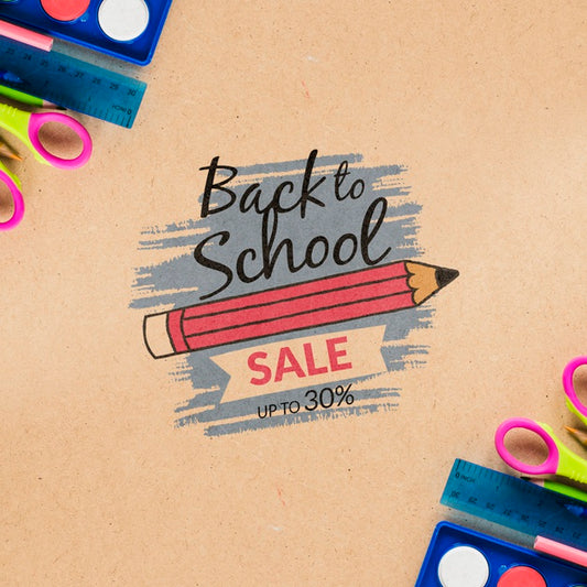 Free Sale For School Supplies Special Offer Psd