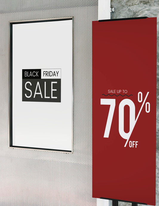 Free Sale Up To 70% Off Poster Mockup Psd