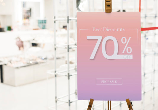 Free Sale Up To 70% Off Poster Mockup Psd