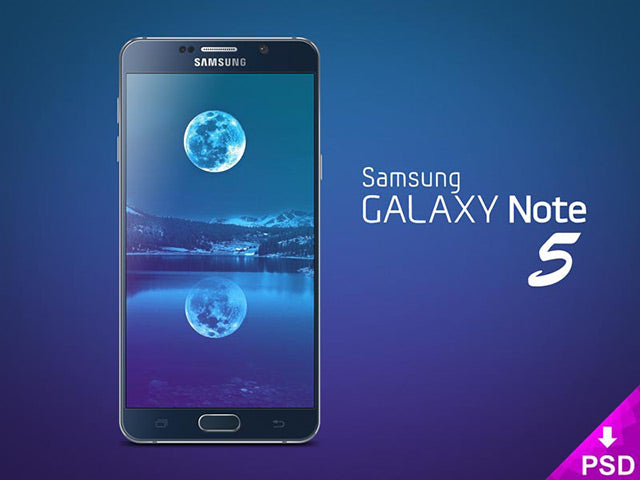 Free Samsung Galaxy Note 5 Mockup