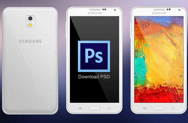 Free Samsung Note 3 Psd Mockup