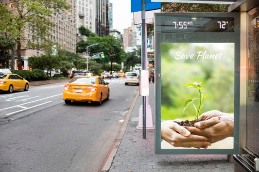 Free Save Planet Billboard With Mock-Up Psd