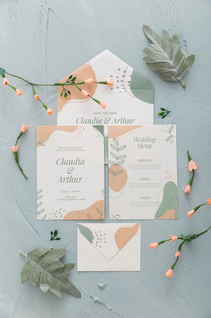 Free Save The Date Arrangement Psd