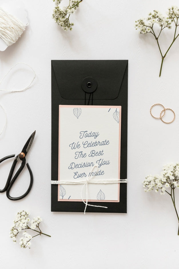 Free Save The Date Card Mockup Psd