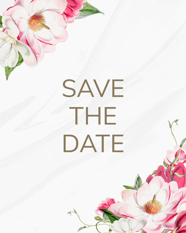 Free Save The Date Wedding Invitation Mockup Card Psd