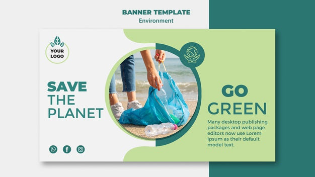 Free Save The Planet Concept Mock-Up Psd