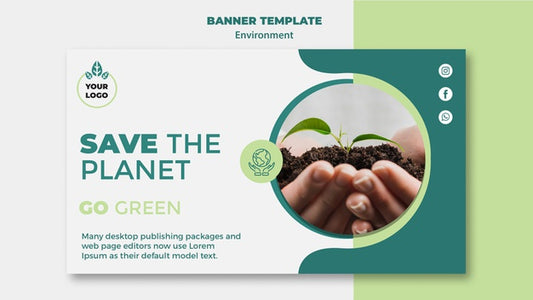 Free Save The Planet Concept Mock-Up Psd