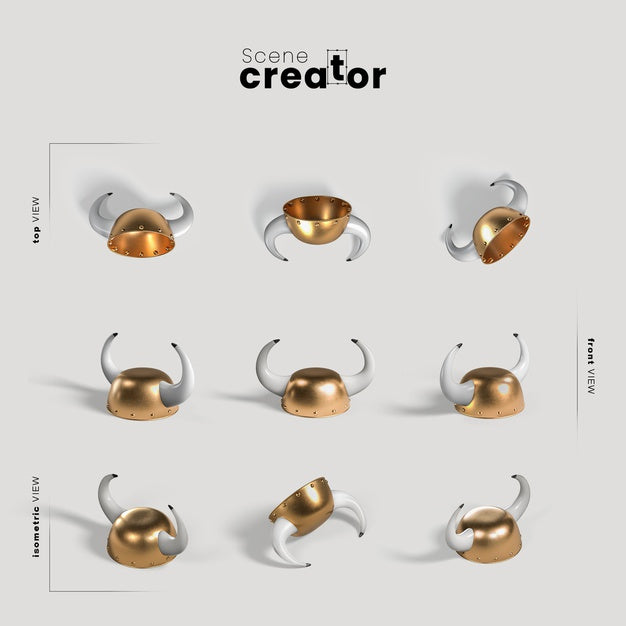 Free Scene Creator Carnival Golden Hat Psd