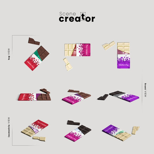 Free Scene Creator With Chocolate Bar Psd