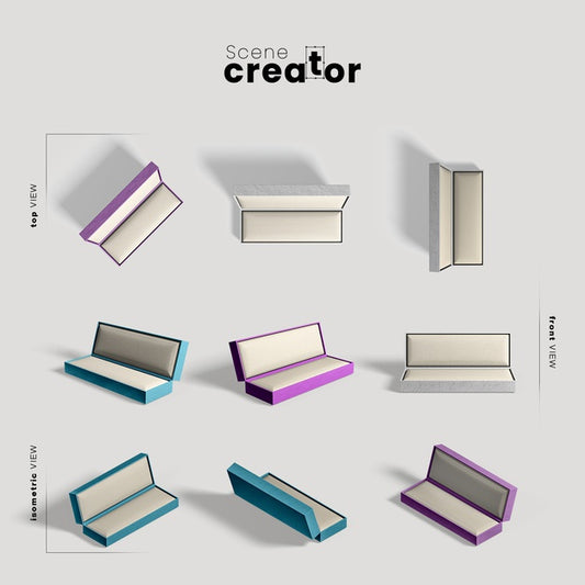 Free Scene Creator With Gift Box Collection Psd