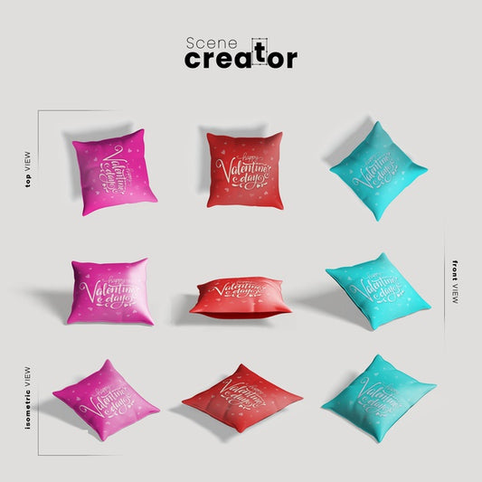 Free Scene Creator With Valentines Day Theme For Pillows Psd
