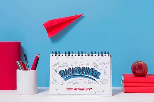 Free School Supplies With Mock-Up Concept Psd