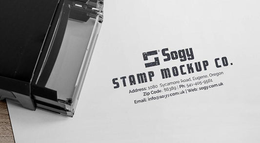 Free Self-Inking Rubber Stamp Mockup Psd