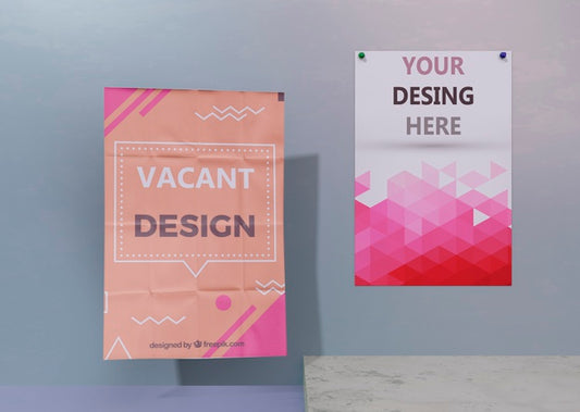 Free Set Of Flyer And Poster Business Corporate Identity Mock-Up Psd