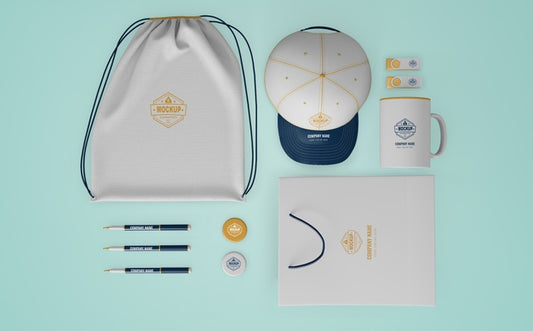 Free Set Of Merchandising Products With Company Logo Psd