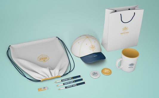 Free Set Of Merchandising Products With Company Logo Psd