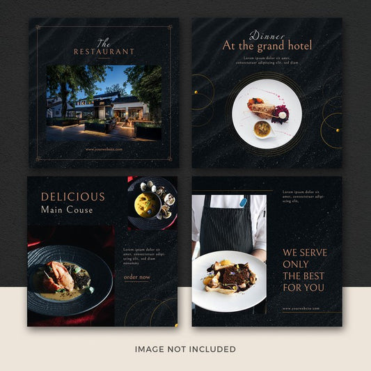Free Set Of Restaurant Banners Psd